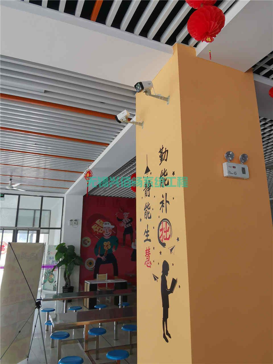 食堂監(jiān)控系統(tǒng)安裝效果